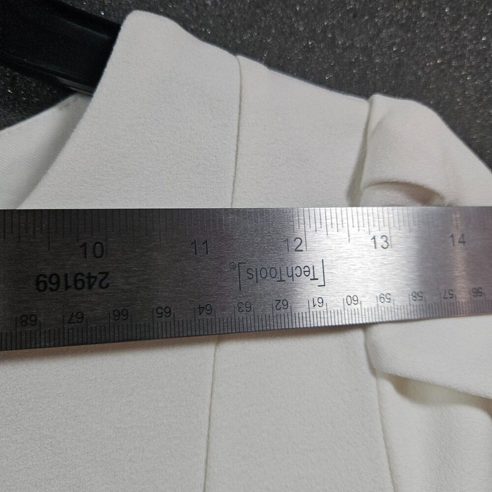 Calvin Klein Dress Womens Size 6 Ivory Puff Sleeve Sheath Career Cocktail Midi